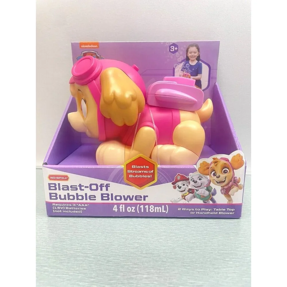 Paw Patrol Blast Off Bubble Blower Skye Nickelodeon Ages 3+ No-Spill - Picture 2 of 11